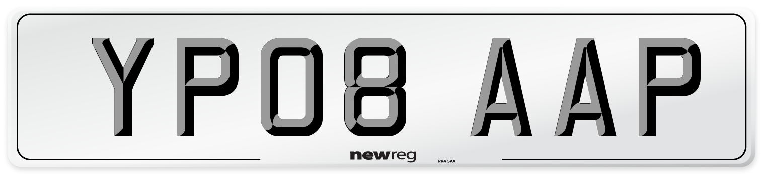 YP08 AAP Number Plate from New Reg